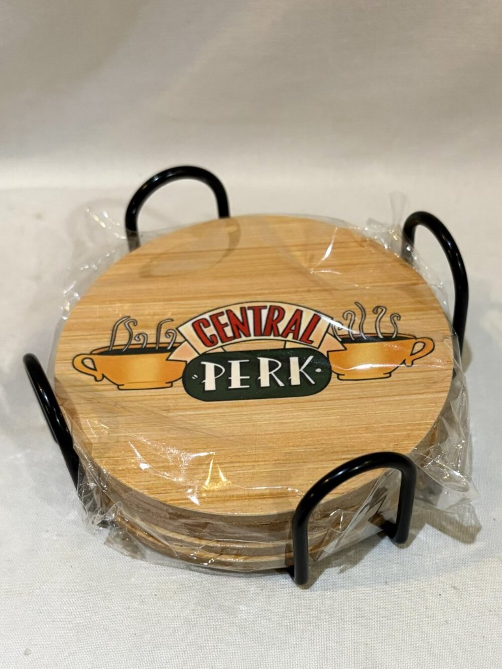 Set of 6 Friends TV Show Cork Coasters with Holder New in Package